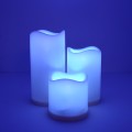 ΣΕΤ 3 Διακοσμητικών Realistic Κεριών με LED - Μπαταρίας & Ασύρματο Χειριστήριο IR Πολύχρωμα RGB Dimmable