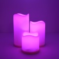 ΣΕΤ 3 Διακοσμητικών Realistic Κεριών με LED - Μπαταρίας & Ασύρματο Χειριστήριο IR Πολύχρωμα RGB Dimmable