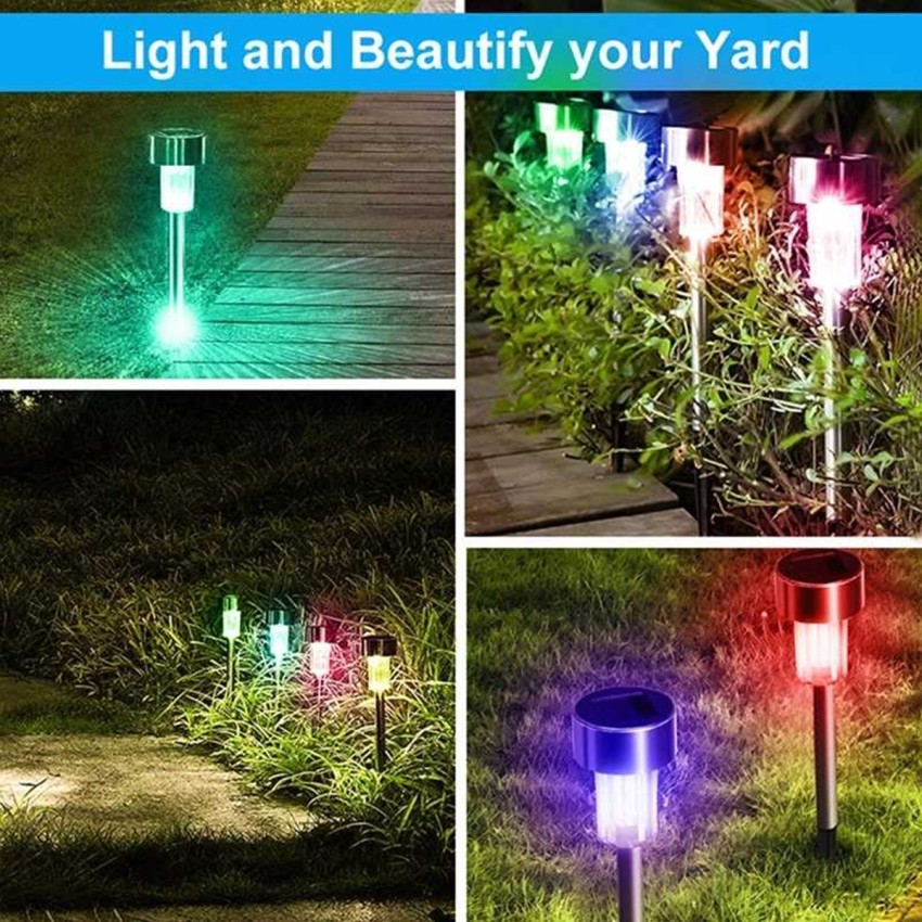Αυτόνομο Ηλιακό Φωτιστικό LED SMD 1W 90lm με Ενσωματωμένη Μπαταρία 600mAh - Φωτοβολταϊκό Πάνελ με Αισθητήρα Ημέρας-Νύχτας Αδιάβροχο IP65 Φανάρι Κήπου Στρογγυλό Πολύχρωμο RGB
