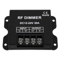 GLOBOSTAR® DIMMERME  Σετ Dimmer με RF Ασύρματο Χειριστήριο με 1 x 30A 720W Κανάλι DC 12-24V 30A 720W Max IP20 - RF2.4Ghz - Μ8.7 x Π6.2 x Υ2cm