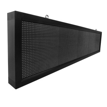 GLOBOSTAR®DISPLAY  Κυλιόμενη Ψηφιακή Επιγραφή 160x32cm P10 Μονής Όψης LED AC 220-240V Αδιάβροχο IP65 Πορτοκαλί - WiFi Control μέσω FK APP - Αισθητήρας Θερμοκρασίας & Υγρασίας - Μ168 x Π9 x Υ40cm