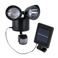 Μαύρο Αυτόνομο Ηλιακό Φωτιστικό LED SMD 10W 150lm με Ενσωματωμένη Μπαταρία 1200mAh - Φωτοβολταϊκό Πάνελ με Αισθητήρα Ημέρας-Νύχτας και PIR Αισθητήρα Κίνησης Αδιάβροχο IP54 Ψυχρό Λευκό 6000K