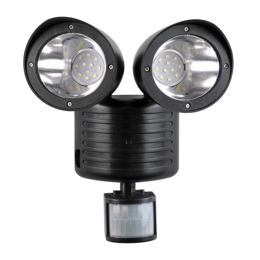 Μαύρο Αυτόνομο Ηλιακό Φωτιστικό LED SMD 10W 150lm με Ενσωματωμένη Μπαταρία 1200mAh - Φωτοβολταϊκό Πάνελ με Αισθητήρα Ημέρας-Νύχτας και PIR Αισθητήρα Κίνησης Αδιάβροχο IP54 Ψυχρό Λευκό 6000K