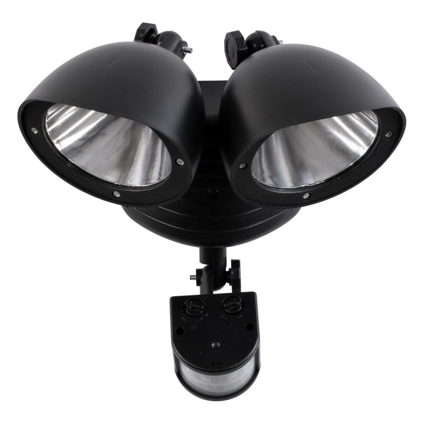 Μαύρο Αυτόνομο Ηλιακό Φωτιστικό LED SMD 10W 150lm με Ενσωματωμένη Μπαταρία 1200mAh - Φωτοβολταϊκό Πάνελ με Αισθητήρα Ημέρας-Νύχτας και PIR Αισθητήρα Κίνησης Αδιάβροχο IP54 Ψυχρό Λευκό 6000K