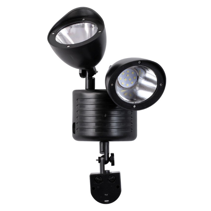 Μαύρο Αυτόνομο Ηλιακό Φωτιστικό LED SMD 10W 150lm με Ενσωματωμένη Μπαταρία 1200mAh - Φωτοβολταϊκό Πάνελ με Αισθητήρα Ημέρας-Νύχτας και PIR Αισθητήρα Κίνησης Αδιάβροχο IP54 Ψυχρό Λευκό 6000K