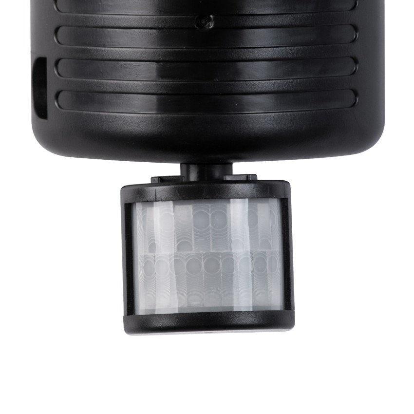 Μαύρο Αυτόνομο Ηλιακό Φωτιστικό LED SMD 10W 150lm με Ενσωματωμένη Μπαταρία 1200mAh - Φωτοβολταϊκό Πάνελ με Αισθητήρα Ημέρας-Νύχτας και PIR Αισθητήρα Κίνησης Αδιάβροχο IP54 Ψυχρό Λευκό 6000K