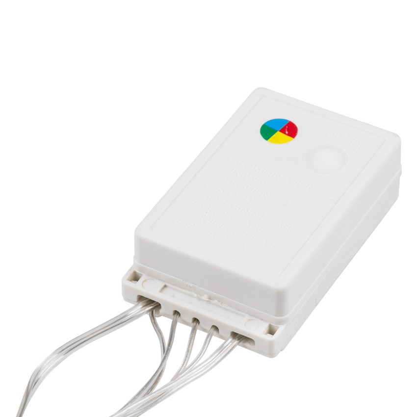 Διακοσμητική Κουρτίνα 3 x 2 Μέτρα με Controller 8 Προγραμμάτων Φωτισμού - Επεκτεινόμενη 240 LED 6W AC 230V με Διάφανο Καλώδιο & EU Πρίζα IP20 Πολύχρωμο RGB Μ3 x Υ2m
