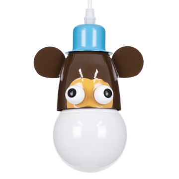 MONKEY  Παιδικό Κρεμαστό Φωτιστικό Φιγούρα Μονόφωτο 1 x E27 IP20 Πολύχρωμο Μέταλλο - Μ14.5 x Π10.5 x Υ13.5cm