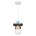 MONKEY  Παιδικό Κρεμαστό Φωτιστικό Φιγούρα Μονόφωτο 1 x E27 IP20 Πολύχρωμο Μέταλλο - Μ14.5 x Π10.5 x Υ13.5cm