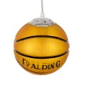 GLOBOSTAR® SPALDING NBA  Παιδικό Κρεμαστό Φωτιστικό Οροφής με Ντουί 1 x E27 AC 220-240V IP20 - Πορτοκαλί & Μαύρο - Μ18 x Π18 x Υ18cm