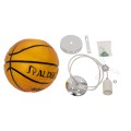 GLOBOSTAR® SPALDING NBA  Παιδικό Κρεμαστό Φωτιστικό Οροφής με Ντουί 1 x E27 AC 220-240V IP20 - Πορτοκαλί & Μαύρο - Μ18 x Π18 x Υ18cm