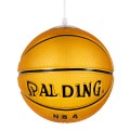 GLOBOSTAR® SPALDING NBA  Παιδικό Κρεμαστό Φωτιστικό Οροφής με Ντουί 1 x E27 AC 220-240V IP20 - Πορτοκαλί & Μαύρο - Μ25 x Π25 x Υ25cm