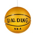 GLOBOSTAR® SPALDING NBA  Παιδικό Κρεμαστό Φωτιστικό Οροφής με Ντουί 1 x E27 AC 220-240V IP20 - Πορτοκαλί & Μαύρο - Μ25 x Π25 x Υ25cm
