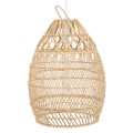 TAHITI  Boho Κρεμαστό Φωτιστικό Πλέγμα Μονόφωτο 1 x E27 IP20 Μπεζ Ξύλο - Μ38 x Π38 x Υ50cm