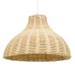 MAYOTTE  Boho Κρεμαστό Φωτιστικό Καμπάνα Μονόφωτο 1 x E27 IP20 Μπεζ Ξύλο - Μ40 x Π40 x Υ28cm