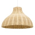 MAYOTTE  Boho Κρεμαστό Φωτιστικό Καμπάνα Μονόφωτο 1 x E27 IP20 Μπεζ Ξύλο - Μ40 x Π40 x Υ28cm