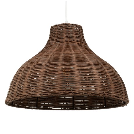 GLOBOSTAR® MAYOTTE  Boho Κρεμαστό Φωτιστικό Οροφής με Ντουί 1 x E27 AC 220-240V IP20 - Καφέ - Μ40 x Π40 x Υ28cm