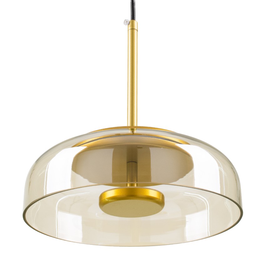 CHARLOTTE Μοντέρνο Κρεμαστό Φωτιστικό Καμπάνα CREE LED 5W 500lm 180° AC 85-265V IP20 Θερμό Λευκό 2700K Μελί Γυαλί με Χρυσό Μέταλλο - Μ23 x Π23 x Υ23cm CHARLOTTE Μοντέρνο Κρεμαστό Φωτιστικό Καμπάνα CREE LED 5W 500lm 180° AC 85-265V IP20 Θερμό Λευκό 2700K Μελί Γυαλί με Χρυσό Μέταλλο - Μ23 x Π23 x Υ23cm