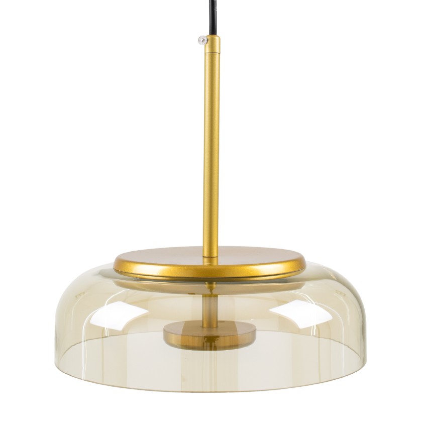 CHARLOTTE Μοντέρνο Κρεμαστό Φωτιστικό Καμπάνα CREE LED 5W 500lm 180° AC 85-265V IP20 Θερμό Λευκό 2700K Μελί Γυαλί με Χρυσό Μέταλλο - Μ23 x Π23 x Υ23cm CHARLOTTE Μοντέρνο Κρεμαστό Φωτιστικό Καμπάνα CREE LED 5W 500lm 180° AC 85-265V IP20 Θερμό Λευκό 2700K Μελί Γυαλί με Χρυσό Μέταλλο - Μ23 x Π23 x Υ23cm