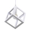 GLOBOSTAR® CUBE  Μοντέρνο Κρεμαστό Φωτιστικό Οροφής με Ντουί 1 x E27 AC 220-240V IP20 - Λευκό - Μ25 x Π25 x Υ25cm