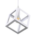 GLOBOSTAR® CUBE  Μοντέρνο Κρεμαστό Φωτιστικό Οροφής με Ντουί 1 x E27 AC 220-240V IP20 - Λευκό - Μ25 x Π25 x Υ25cm
