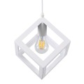 GLOBOSTAR® CUBE  Μοντέρνο Κρεμαστό Φωτιστικό Οροφής με Ντουί 1 x E27 AC 220-240V IP20 - Λευκό - Μ25 x Π25 x Υ25cm