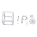 GLOBOSTAR® CUBE  Μοντέρνο Κρεμαστό Φωτιστικό Οροφής με Ντουί 1 x E27 AC 220-240V IP20 - Λευκό - Μ25 x Π25 x Υ25cm