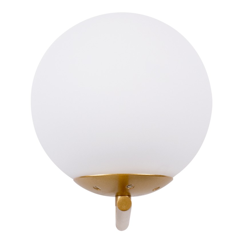 GLOBOSTAR® JADA  Μοντέρνο Φωτιστικό Τοίχου - Απλίκα με Ντουί 1 x E27 AC 220-240V IP20 - Χρυσό & Λευκό - Μ15 x Π21.5 x Υ18cm