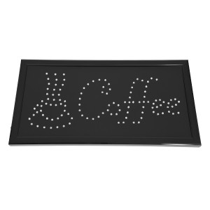 Φωτιστικό Ταμπέλα LED Σήμανσης COFFEE με Πρίζα AC 230V Μ48xΠ25xΥ2cm