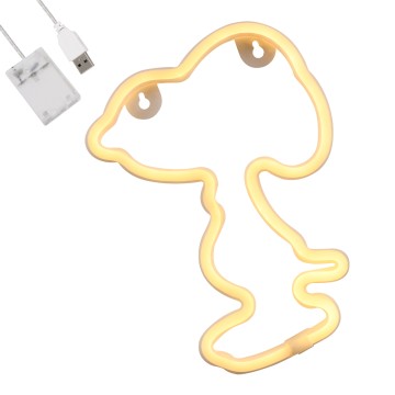Φωτιστικό Ταμπέλα Φωτεινή Επιγραφή NEON LED Σήμανσης SNOOPY 5W με Καλώδιο Τροφοδοσίας USB - Μπαταρίας 3xAAA (Δεν Περιλαμβάνονται) - Θερμό Λευκό 2700K Φωτιστικό Ταμπέλα Φωτεινή Επιγραφή NEON LED Σήμανσης SNOOPY 5W με Καλώδιο Τροφοδοσίας USB - Μπαταρίας 3xAAA (Δεν Περιλαμβάνονται) - Θερμό Λευκό 2700K