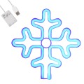 Φωτιστικό Ταμπέλα Φωτεινή Επιγραφή NEON LED Σήμανσης SNOWFLAKE 5W με Καλώδιο Τροφοδοσίας USB - Μπαταρίας 3xAAA (Δεν Περιλαμβάνονται) - Γαλάζιο