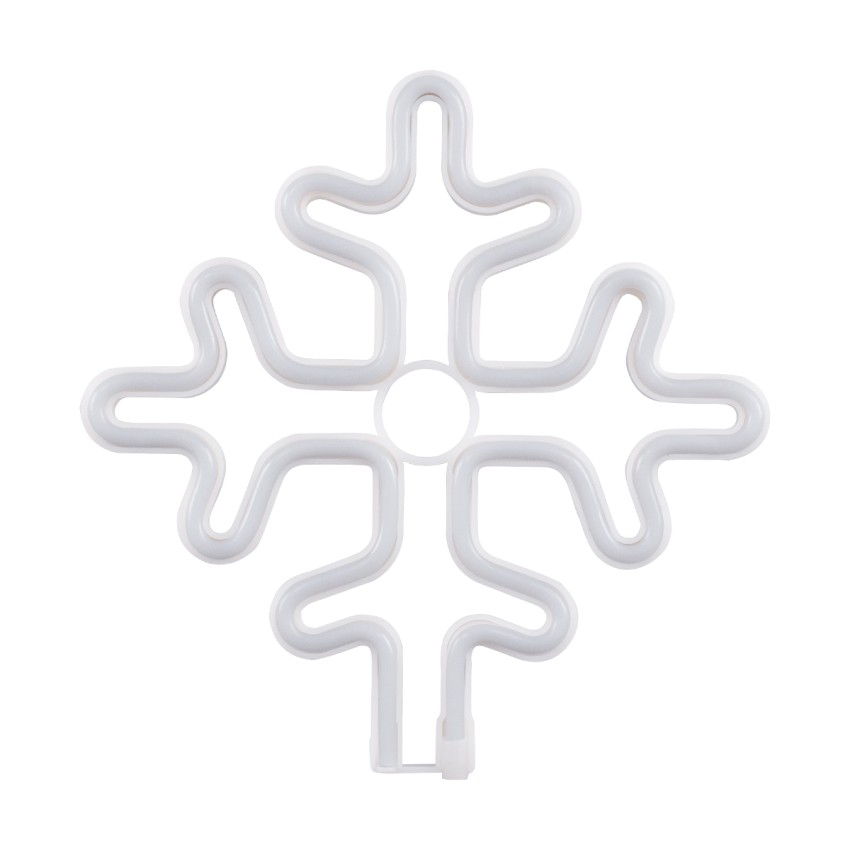 Φωτιστικό Ταμπέλα Φωτεινή Επιγραφή NEON LED Σήμανσης SNOWFLAKE 5W με Καλώδιο Τροφοδοσίας USB - Μπαταρίας 3xAAA (Δεν Περιλαμβάνονται) - Γαλάζιο