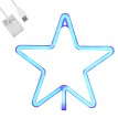 Φωτιστικό Ταμπέλα Φωτεινή Επιγραφή NEON LED Σήμανσης STAR 5W με Καλώδιο Τροφοδοσίας USB - Μπαταρίας 3xAAA (Δεν Περιλαμβάνονται) - Γαλάζιο
