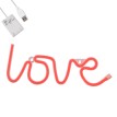 Φωτιστικό Ταμπέλα Φωτεινή Επιγραφή NEON LED Σήμανσης LOVE 5W με Καλώδιο Τροφοδοσίας USB - Μπαταρίας 3xAAA (Δεν Περιλαμβάνονται) - Κόκκινο