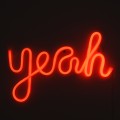 Φωτιστικό Ταμπέλα Φωτεινή Επιγραφή NEON LED Σήμανσης YEAH 5W με Καλώδιο Τροφοδοσίας USB - Μπαταρίας 3xAAA (Δεν Περιλαμβάνονται) - Κόκκινο