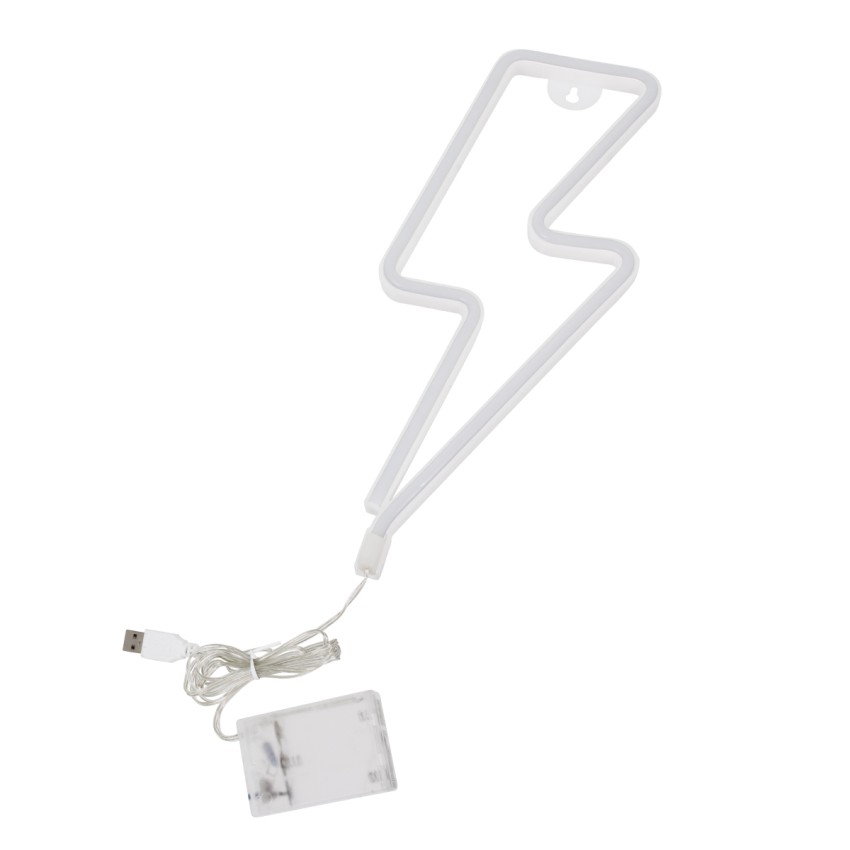Φωτιστικό Ταμπέλα Φωτεινή Επιγραφή NEON LED Σήμανσης LIGHT STRIKE 5W με Καλώδιο Τροφοδοσίας USB - Μπαταρίας 3xAAA (Δεν Περιλαμβάνονται) - Θερμό Λευκό 2700K