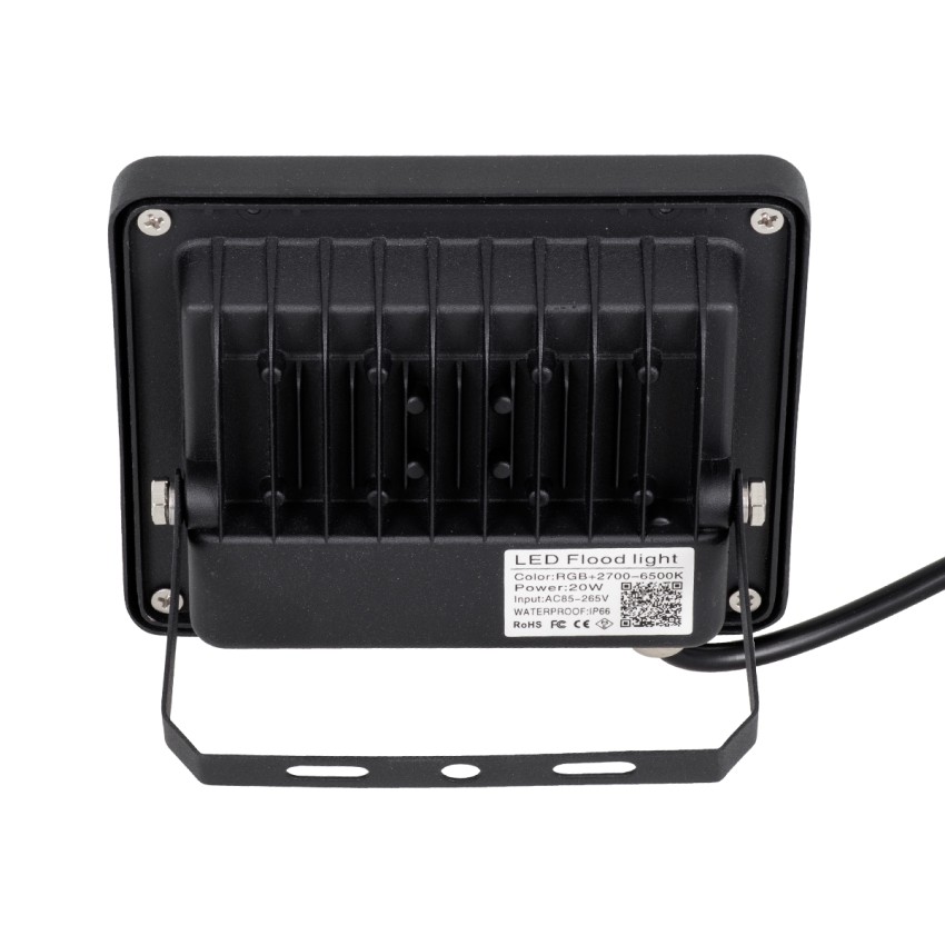 Προβολέας Εξωτερικός LED SMD 5050 & 2835 20W 2000lm 180° AC 230V με Ασύρματο Wireless Bluetooth Αδιάβροχος IP66 Πολύχρωμος RGB+CCT Θερμό Λευκό 3000K - Λευκό Ημέρας 4500K - Ψυχρό Λευκό 6000K