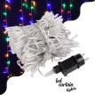 Διακοσμητική Κουρτίνα 6 x 3 Μέτρα με Controller 8 Προγραμμάτων Φωτισμού - Επεκτεινόμενη 600 LED 6W AC 230V με Διάφανο Καλώδιο & Πρίζα Schuko Αδιάβροχη IP44 Πολύχρωμο RGB Μ6 x Υ3m