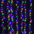 Διακοσμητική Κουρτίνα 6 x 3 Μέτρα με Controller 8 Προγραμμάτων Φωτισμού - Επεκτεινόμενη 600 LED 6W AC 230V με Διάφανο Καλώδιο & Πρίζα Schuko Αδιάβροχη IP44 Πολύχρωμο RGB Μ6 x Υ3m