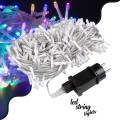 Διακοσμητική Γιρλάντα 33 Μέτρα με Controller 8 Προγραμμάτων Εναλλαγών Φωτισμού - Επεκτεινόμενη 300 LED 3.6W AC 230V με Διάφανο Καλώδιο & Πρίζα Schuko Αδιάβροχη IP44 RGB Μ33m