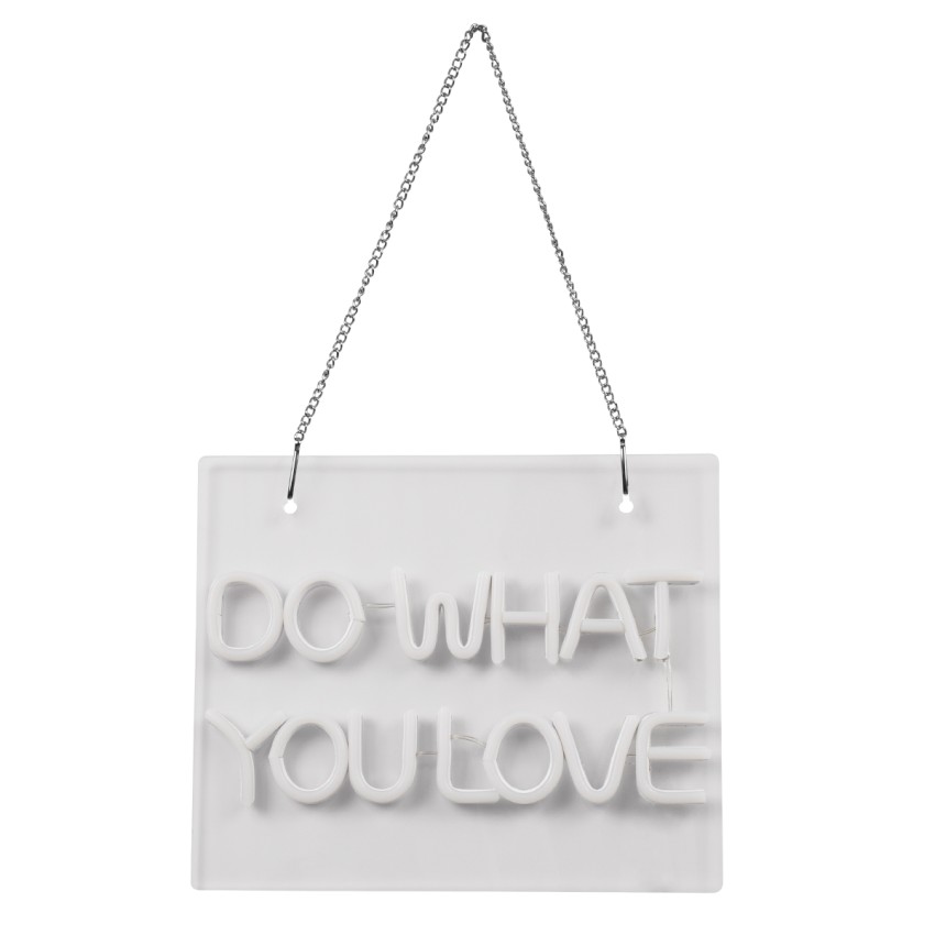 Φωτιστικό Ταμπέλα Φωτεινή Επιγραφή NEON LED Σήμανσης DO WHAT YOU LOVE 30W AC 230V με Διακόπτη On/Off Ροζ Φωτιστικό Ταμπέλα Φωτεινή Επιγραφή NEON LED Σήμανσης DO WHAT YOU LOVE 30W AC 230V με Διακόπτη On/Off Ροζ