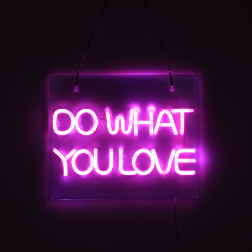 Φωτιστικό Ταμπέλα Φωτεινή Επιγραφή NEON LED Σήμανσης DO WHAT YOU LOVE 30W AC 230V με Διακόπτη On/Off Ροζ Φωτιστικό Ταμπέλα Φωτεινή Επιγραφή NEON LED Σήμανσης DO WHAT YOU LOVE 30W AC 230V με Διακόπτη On/Off Ροζ