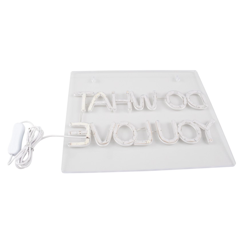 Φωτιστικό Ταμπέλα Φωτεινή Επιγραφή NEON LED Σήμανσης DO WHAT YOU LOVE 30W AC 230V με Διακόπτη On/Off Ροζ Φωτιστικό Ταμπέλα Φωτεινή Επιγραφή NEON LED Σήμανσης DO WHAT YOU LOVE 30W AC 230V με Διακόπτη On/Off Ροζ