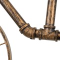 GLOBOSTAR® SWIFTWALKER  Vintage Φωτιστικό Τοίχου - Απλίκα με Ντουί 3 x E27 AC 220-240V IP20 - Χάλκινο - Μ85 x Π29.5 x Υ55cm