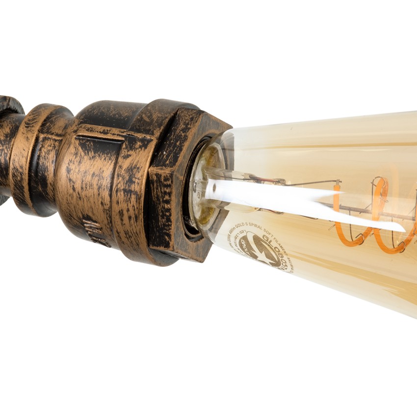 GLOBOSTAR® SWIFTWALKER  Vintage Φωτιστικό Τοίχου - Απλίκα με Ντουί 3 x E27 AC 220-240V IP20 - Χάλκινο - Μ85 x Π29.5 x Υ55cm
