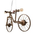 GLOBOSTAR® SWIFTWALKER  Vintage Κρεμαστό Φωτιστικό Οροφής με Ντουί 3 x E27 AC 220-240V IP20 - Χάλκινο & Κόκκινο - Μ85 x Π29.5 x Υ55cm