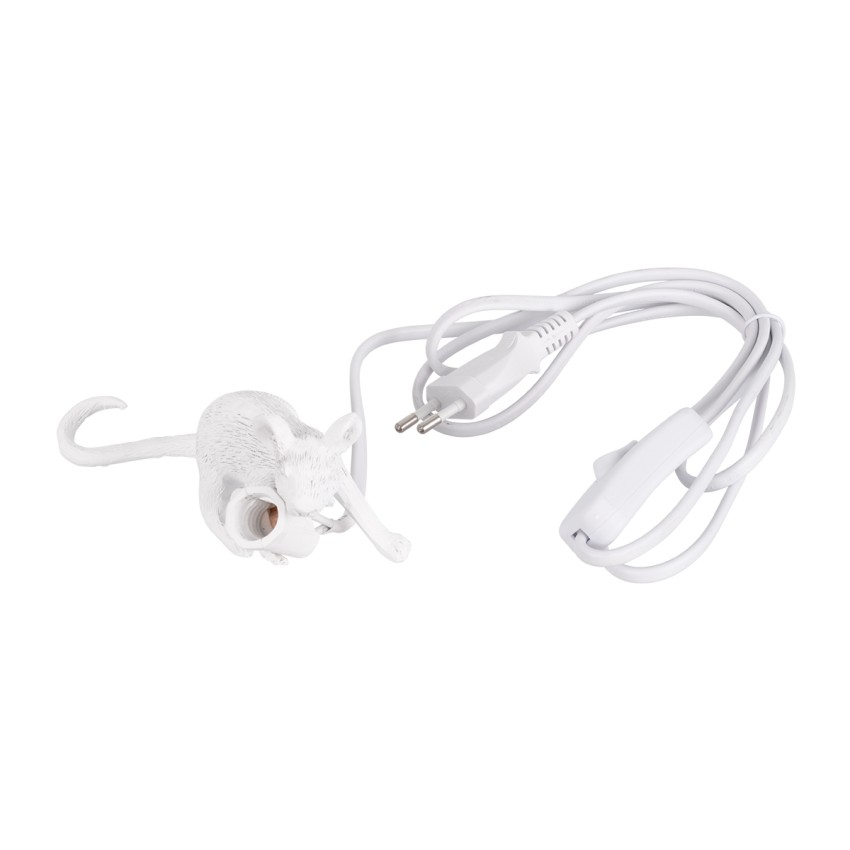 MOUSE  Vintage Επιτραπέζιο Φωτιστικό Πορτατίφ Λαμπατέρ Μονόφωτο με Ντουί 1 x E12 AC 230V Λευκό Πλαστικό Μ13 x Π4 x Υ7cm MOUSE  Vintage Επιτραπέζιο Φωτιστικό Πορτατίφ Λαμπατέρ Μονόφωτο με Ντουί 1 x E12 AC 230V Λευκό Πλαστικό Μ13 x Π4 x Υ7cm