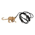 MOUSE  Vintage Επιτραπέζιο Φωτιστικό Πορτατίφ Λαμπατέρ Μονόφωτο με Ντουί 1 x E12 AC 230V Χρυσό Πλαστικό Μ13 x Π4 x Υ7cm