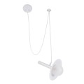 CELEST  Μοντέρνο Κρεμαστό Φωτιστικό Ανάρτηση Μονόφωτο 1 x G9 Λευκό Μέταλλο με Λευκό Γυαλί - Μ20 x Π20 x Υ26.5cm
