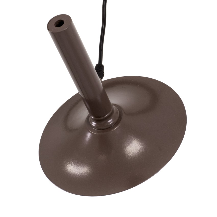 CELEST  Μοντέρνο Κρεμαστό Φωτιστικό Ανάρτηση Μονόφωτο 1 x G9 Καφέ Μέταλλο με Λευκό Γυαλί - Μ20 x Π20 x Υ26.5cm